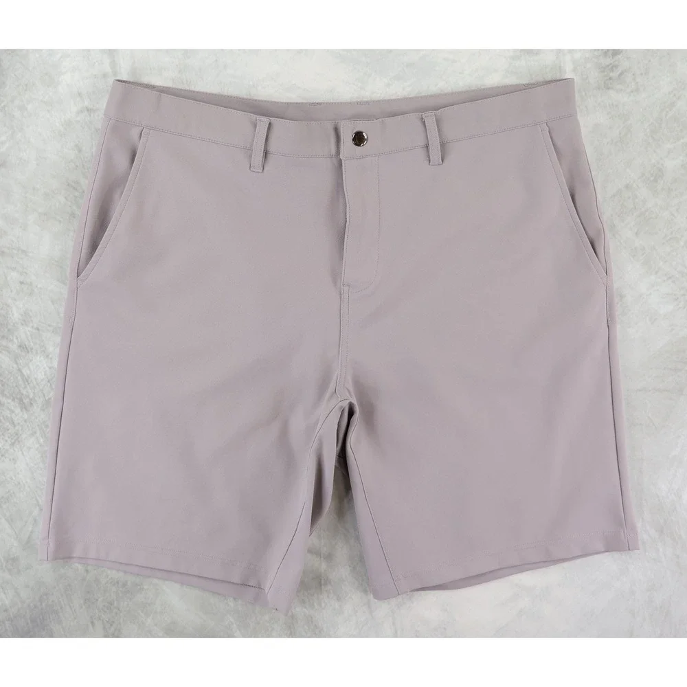 State & Liberty Performance Shorts Mens 36 Gray Golf Tech Stretch Tech